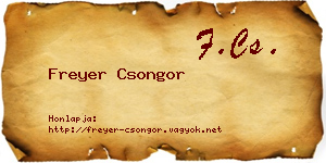 Freyer Csongor névjegykártya